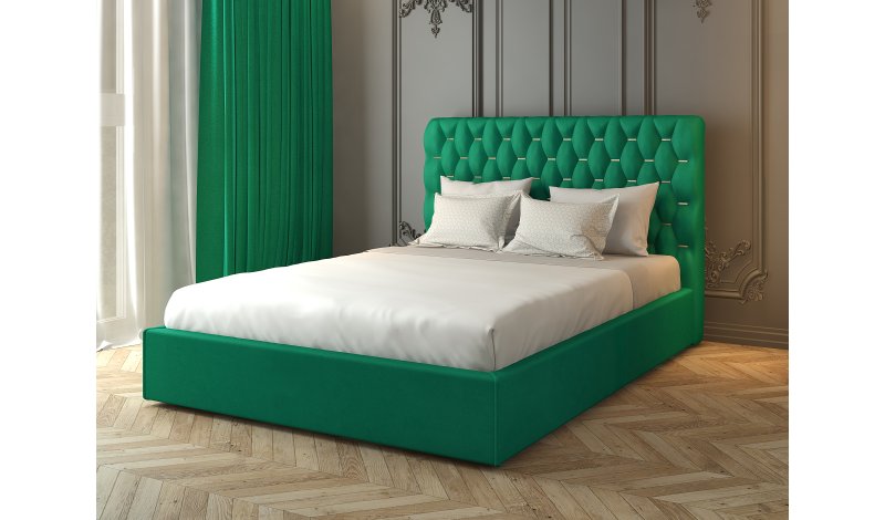 Кровать деревянная в мягкой оббивке Анталия С Подъемным Механизмом ТМ Лев