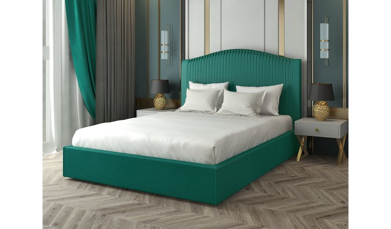 Дерев'яне ліжко в м'якій оббивці Тосканія ТМ Лев