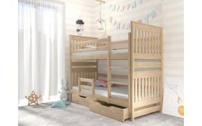 Деревянная двухъярусная детская кровать Адель Дуо ТМ Луна