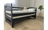 Дитяче дерев'яне ліжко Бонні з додатковим спальним місцем без шухляд ТМ Місяць