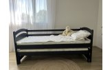 Дитяче дерев'яне ліжко Бонні з додатковим спальним місцем без шухляд ТМ Місяць