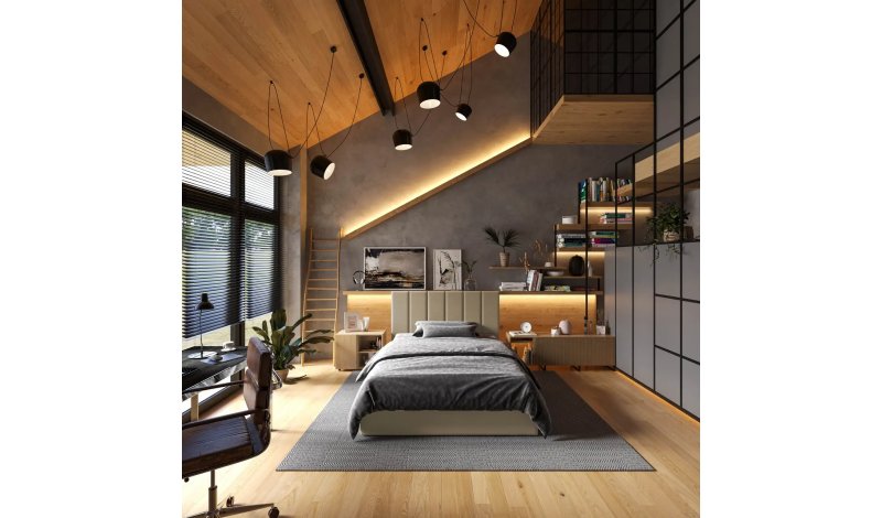 Кровать мягкая Line/Лайн с механизмом ТМ Viorina Deko